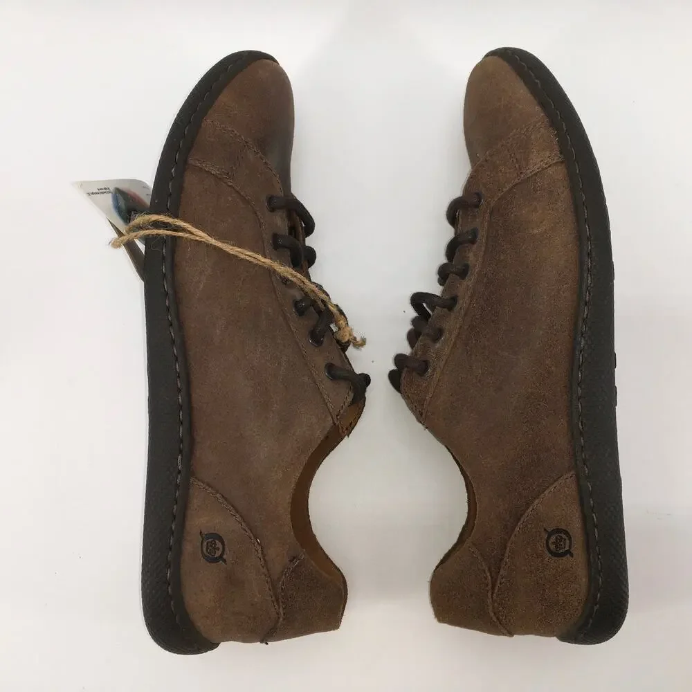 Born Sean Suede Lace Up Shoes Mens 10 NWT Marmotta Brown Earthy Minimalist
